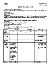 Đề kiểm tra học kì II môn Sinh học lớp 8 - Năm học 2015-2016